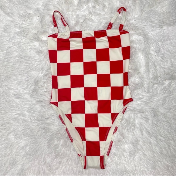 New Solid & Striped x Re/Done The Malibu Checkered Swimsuit Size XS - Picture 2 of 5